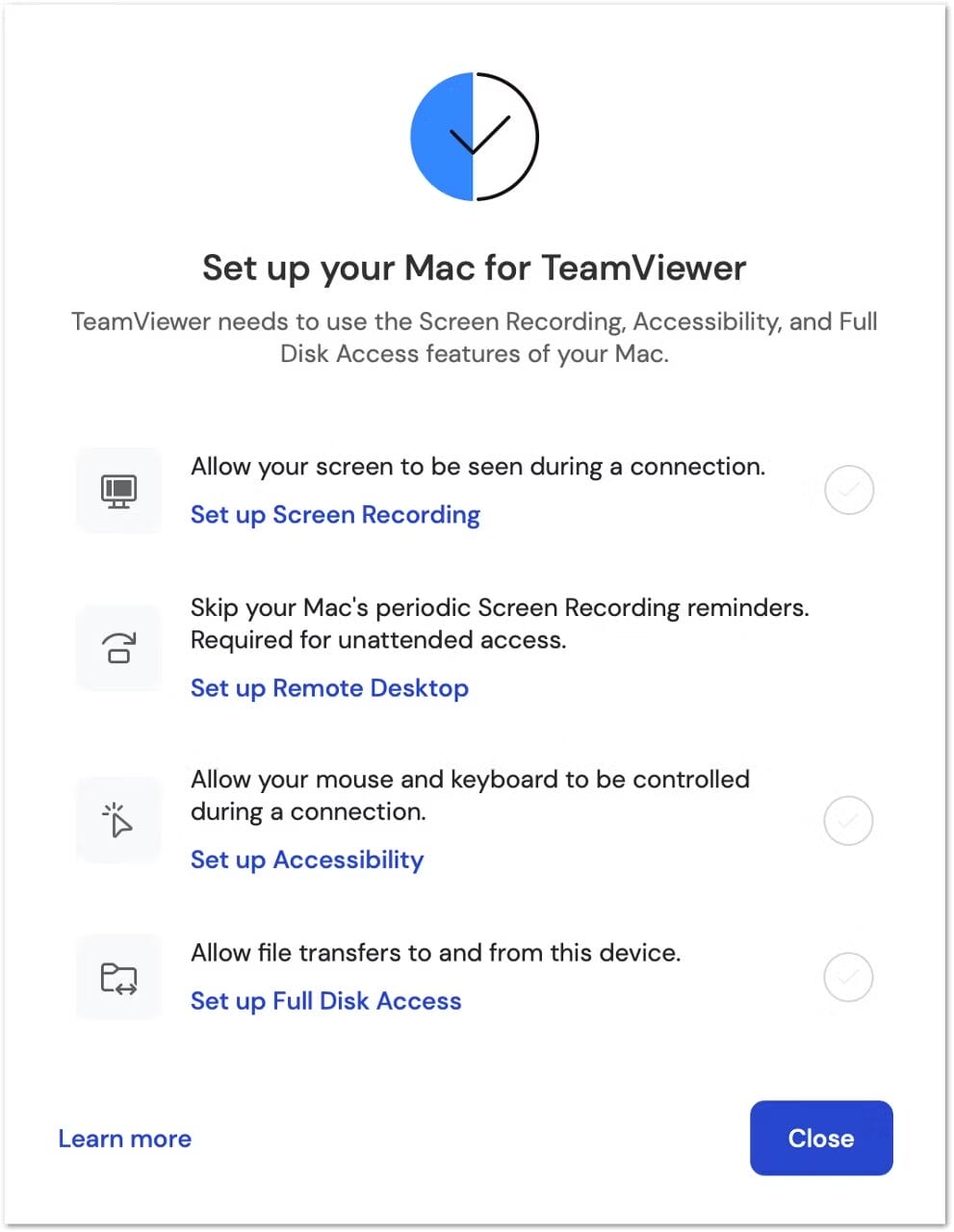 Sett opp teamviewer på Mac