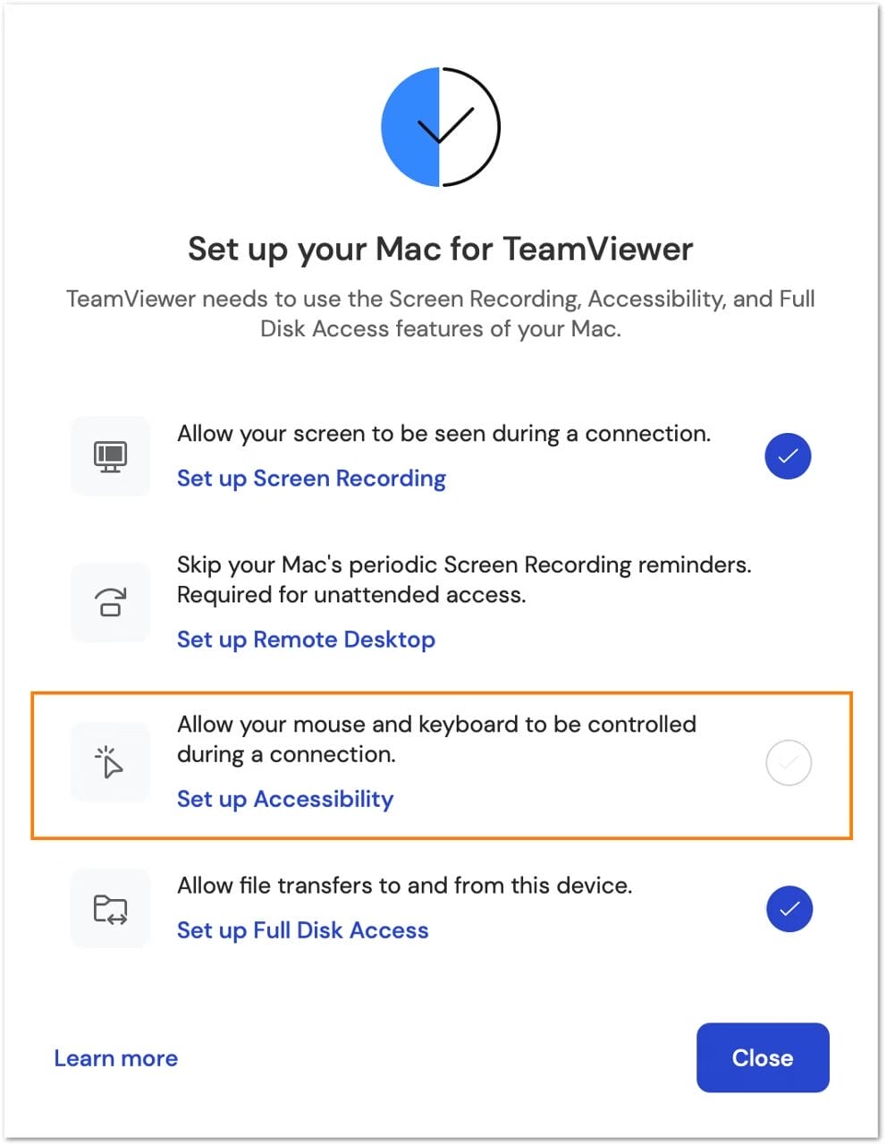 Sett opp teamviewer på Mac